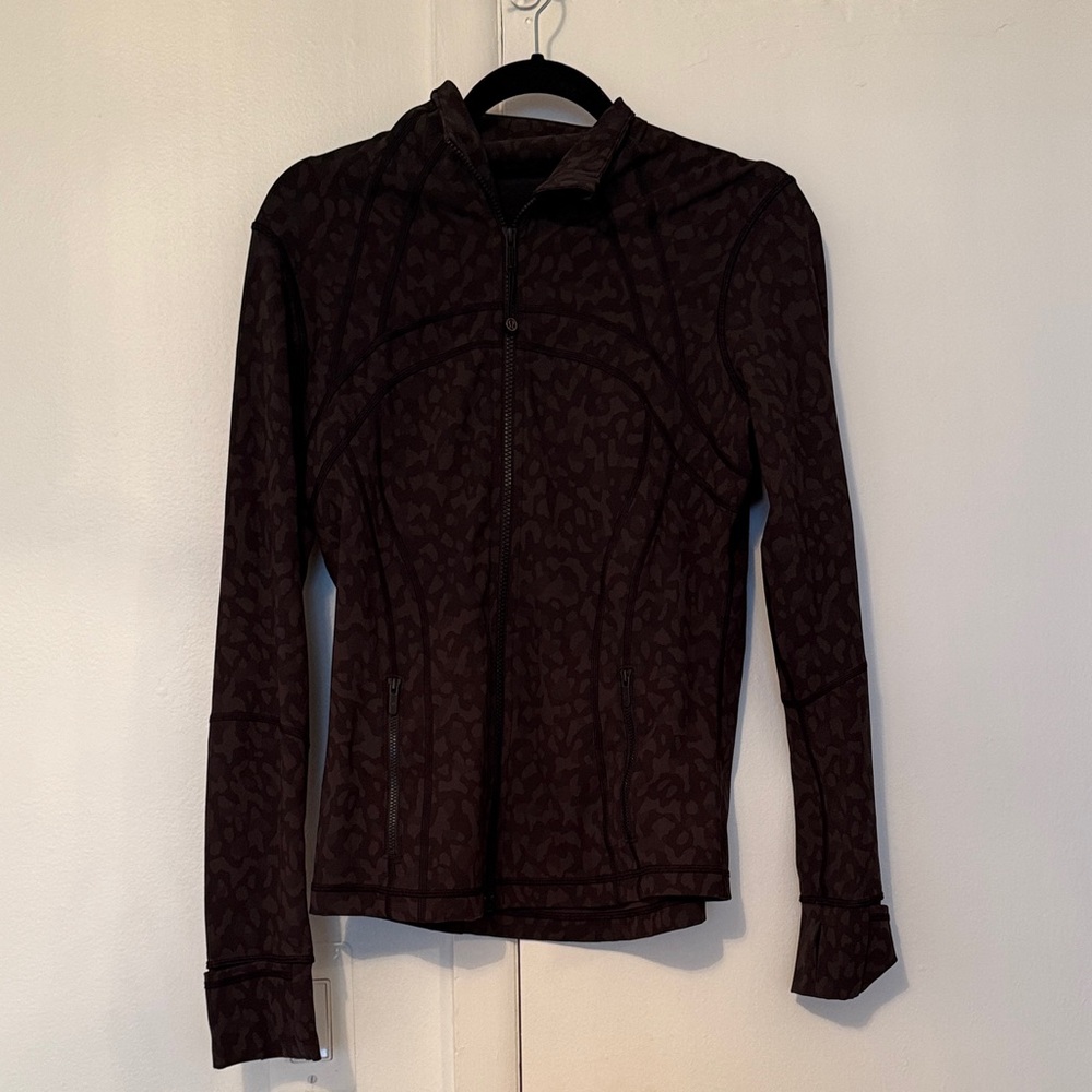 Lululemon Black & Dark Grey Printed Define Jacket
